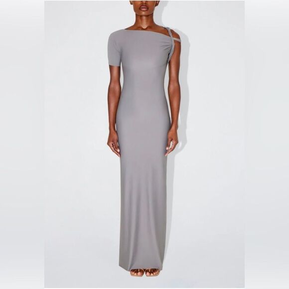 chinese dress ladies Khy Rhinestone Bandage Maxi Dress With Gloves main image 1